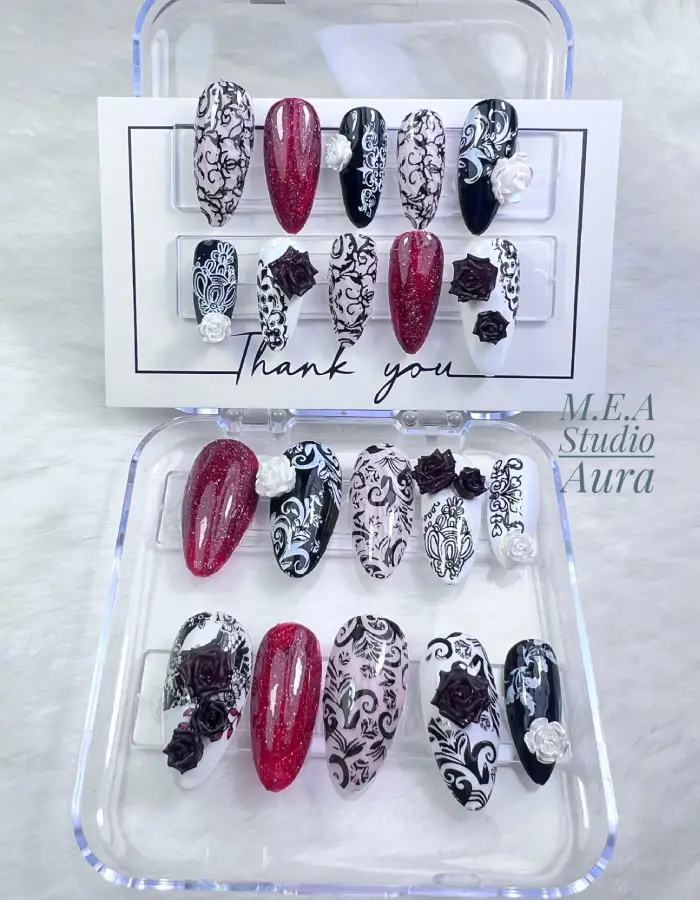 gothique press on nails