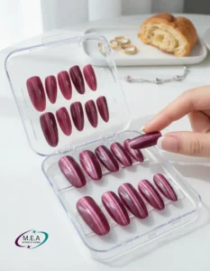 Faux ongles rouge.M.E.A Studio Aura (1)