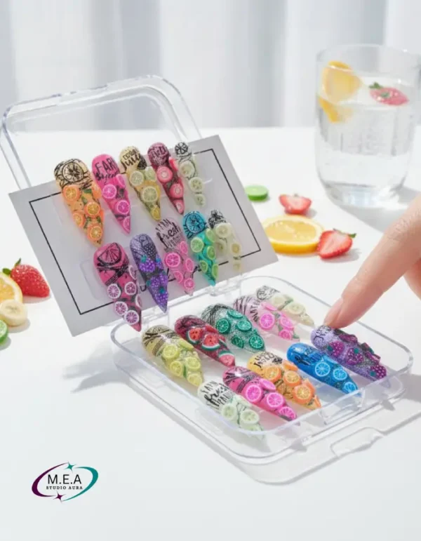 Plaisirs Fruités – Explosion colorée en stiletto gourmand