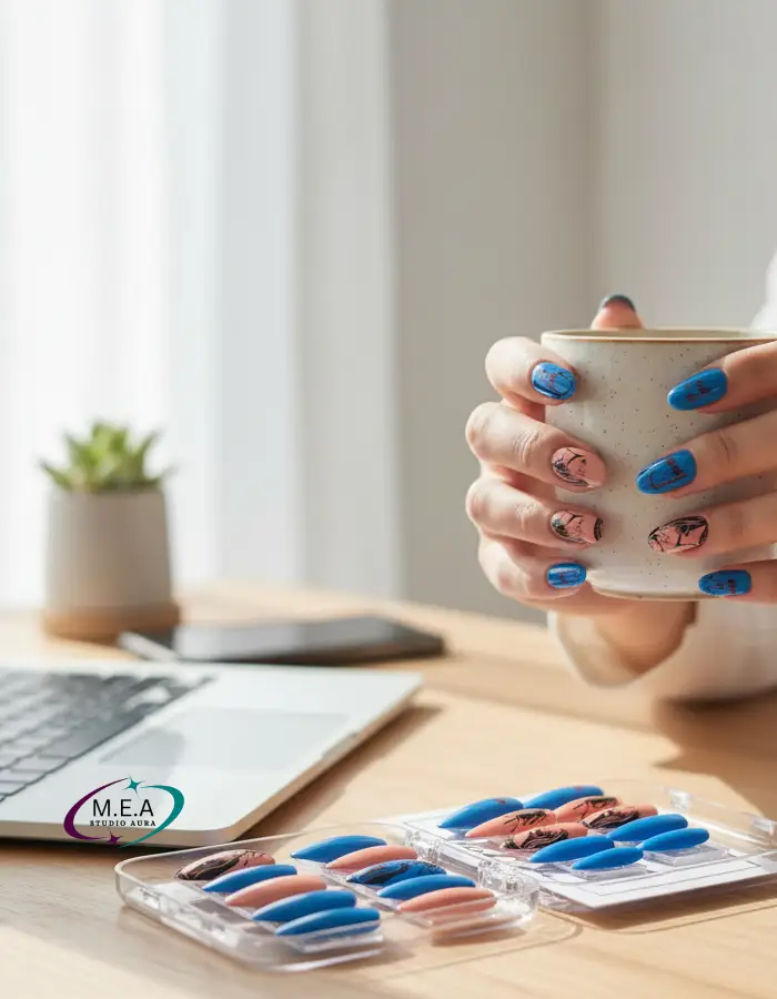 Press on nails . M.E.A Studio Aura (1)