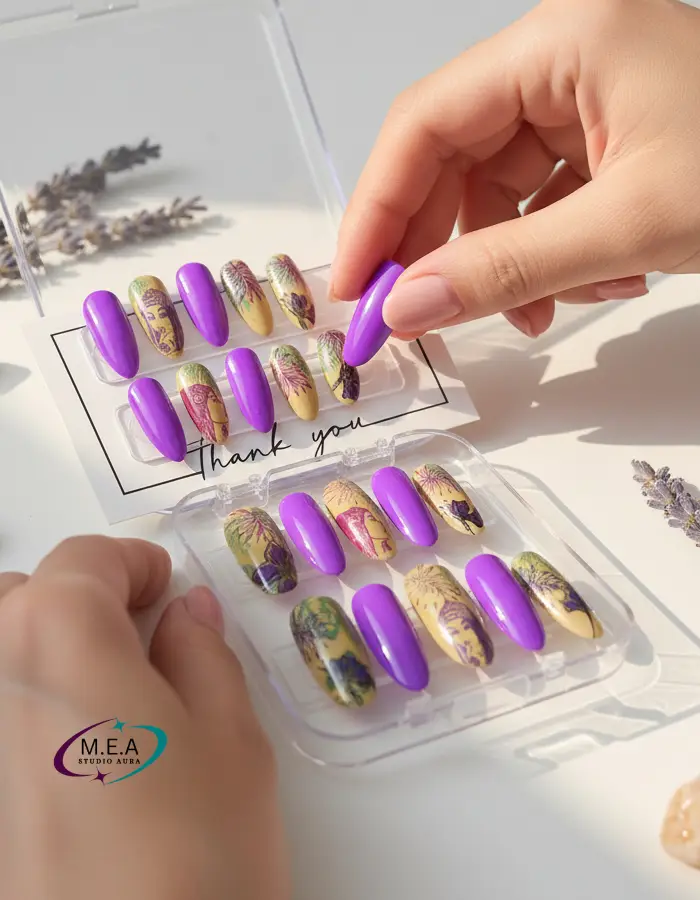 Press on nails . M.E.A Studio Aura (2)