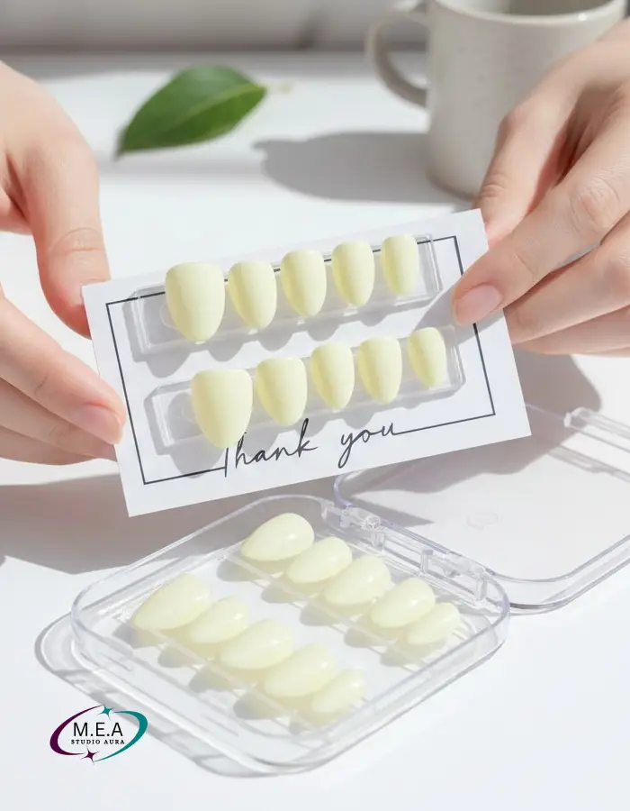 Faux ongles uni.M.E.A. Studio Aura