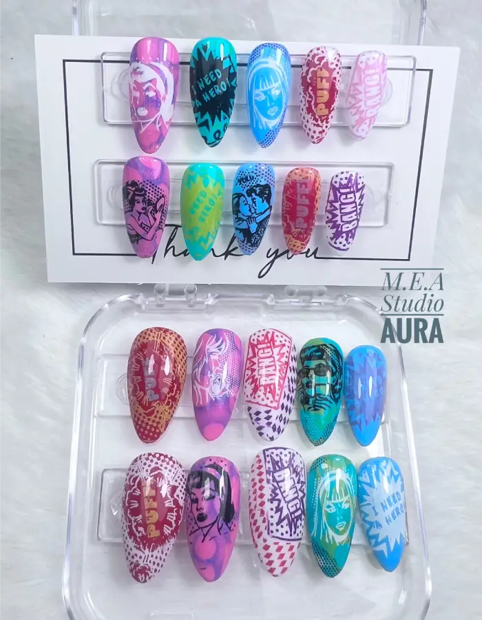 Presss on nails pop . M.E.A Studio Aura