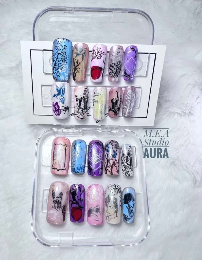 blanche neige press on nails