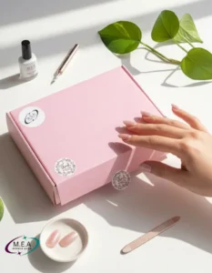 Press on nails. M.E.A Studio Aura. Press on nails de couleur rose (10)