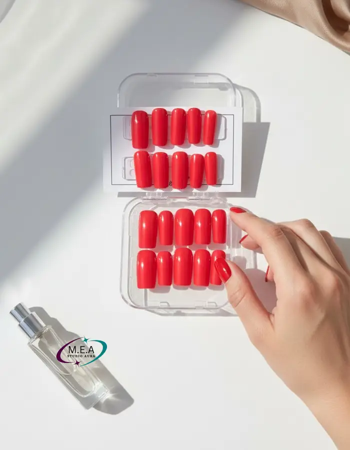 Faux ongle rose bonbon