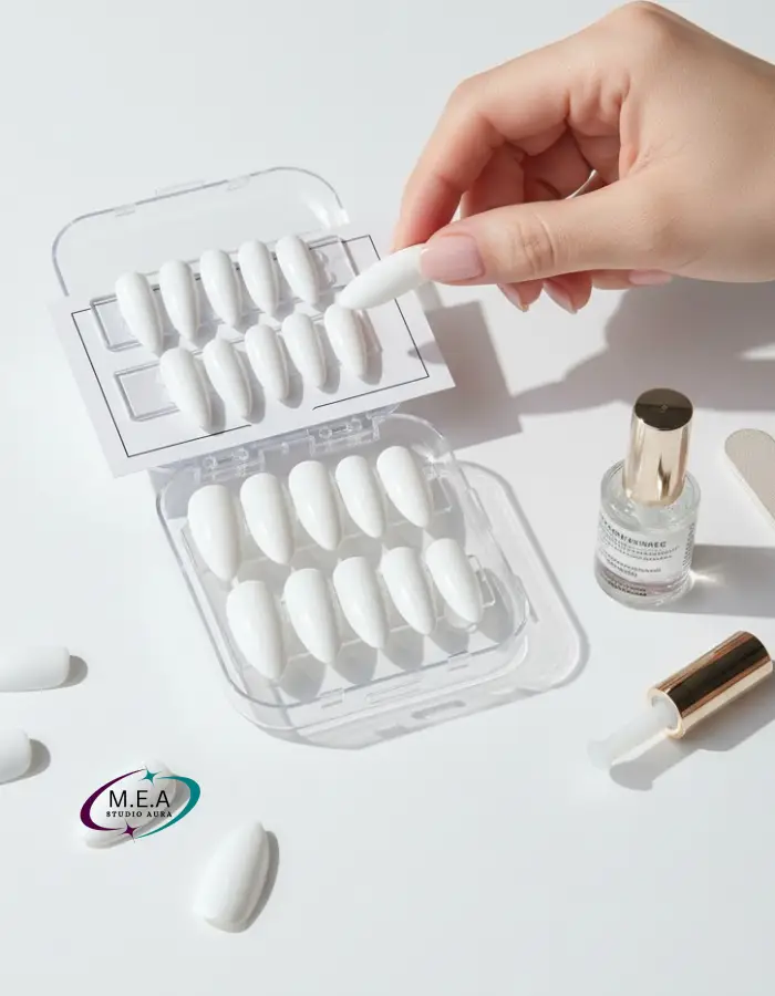 Press on nails blanche (2)