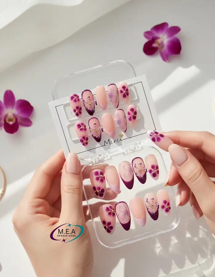 Press on nails blanche (5)